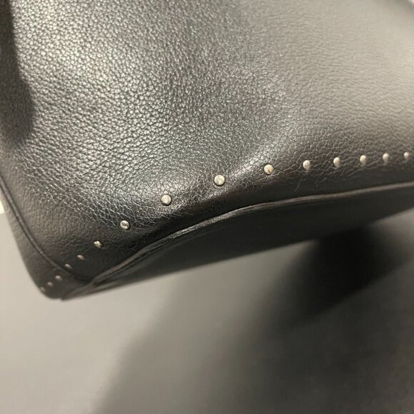 Louis Vuitton Calfskin Lockme Studs Bucket Bag Black (JB1030) - Picture 9 of 10